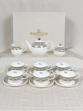 Porcelain 15 pcs Tea Set With Gift Box